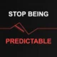 Stop being predictable featured image showing a disrupted path breaking free from a grid pattern on dark background